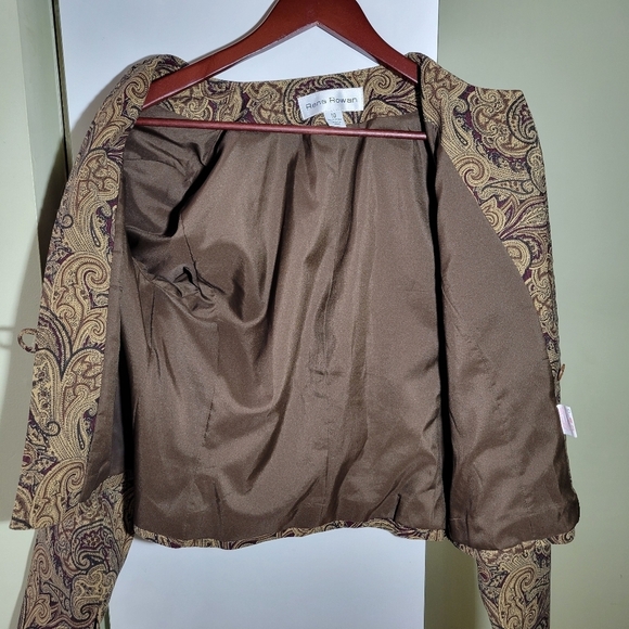 Rena Rowan Beige and Brown Paisley Blazer - Picture 5 of 9